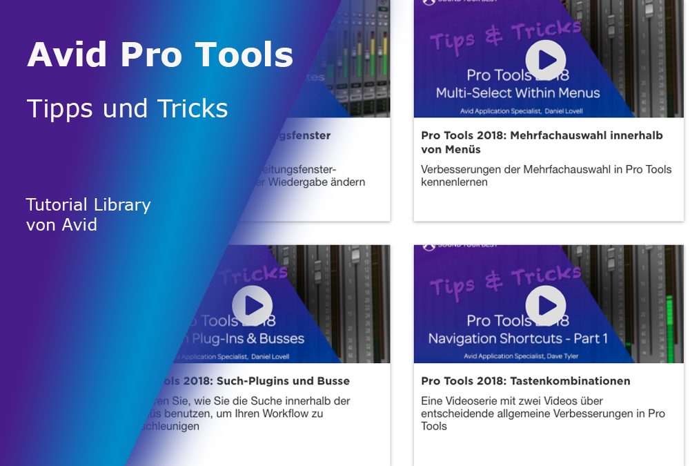 Avid Pro Tools Tipps & Tricks